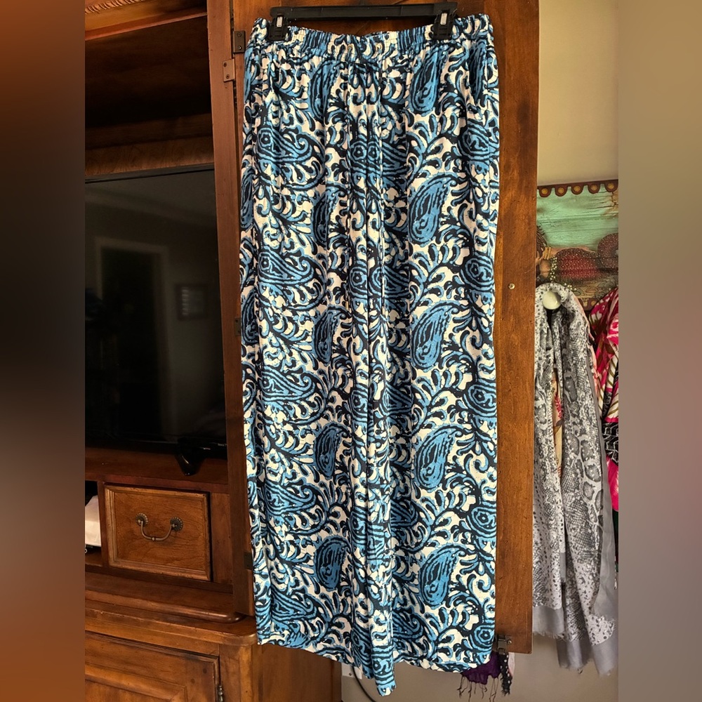 MICHAEL Michael Kors Blue Paisley Flowy Pants